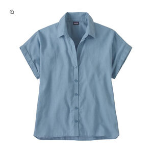 Patagonia Light Blue Button-Up Shirt Lightweight A/C top